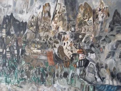 作品:《巍巍太行》 80cm×100cm 布面油画