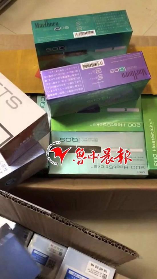 民警查獲的加熱不燃燒卷煙。