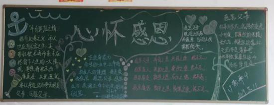●食品系学生绘制感恩教育主题宣传海报