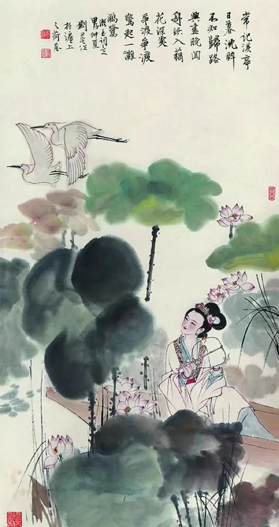 刘旦宅《荷塘消夏图》