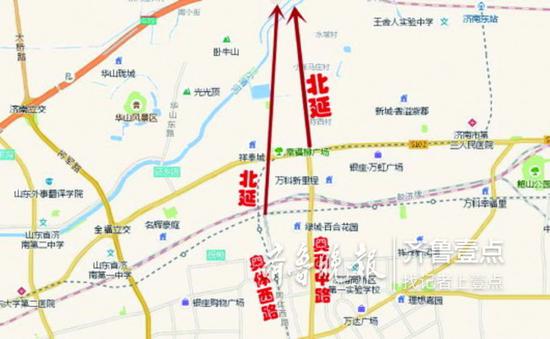 未來奧體西路、奧體中路北延后,將成東部南北大通道。