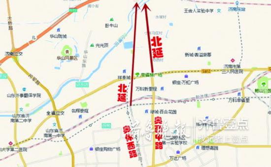 未来奥体西路、奥体中路北延后,将成东部南北大通道。