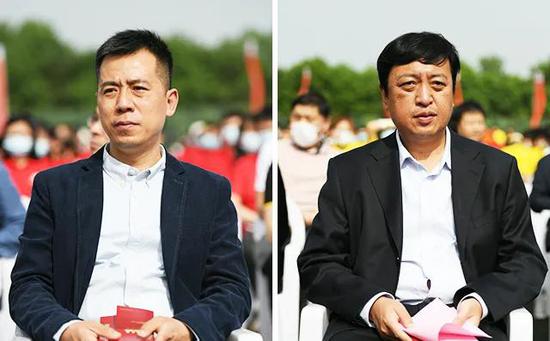 山东劳动职业技术学院党委委员、副院长许有财;长清区委常委、宣传部长,区委教育工委书记曲京鹏