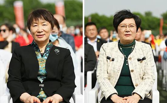 山东女子学院党委委员、副院长侯素美;山东管理学院党委委员、副院长邹坤萍