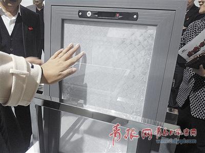 △展示中的防雾霾纱窗。周伟 摄
