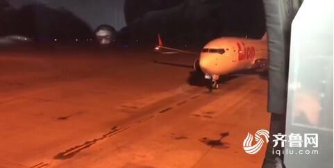 航班落地，首批山东滞留旅客返回济南。