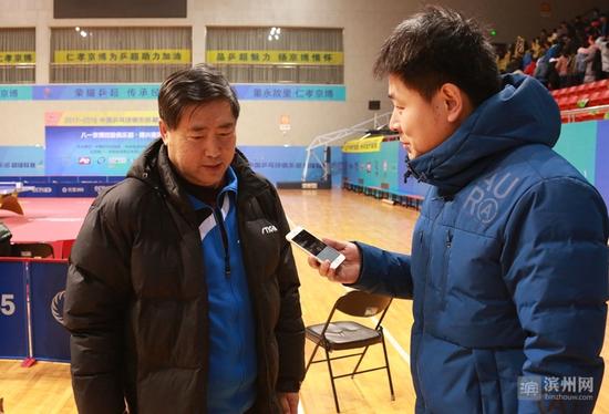 孫鼎順賽后接受采訪