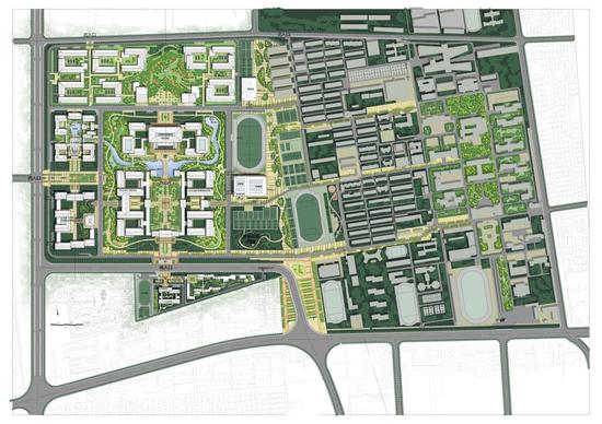 新老校区整体规划总平面图