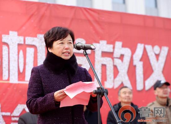 菏澤市委宣傳部常務(wù)副部長馬喜榮致辭(李軍供圖)
