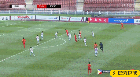第14分钟,胡靖航突入禁区右侧,小角度抽射破门再下一城,国奥2-0菲律宾!