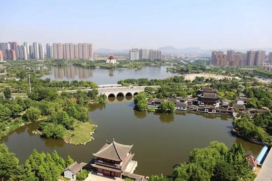 △东湖景观来源:枣庄市市中区人民政府官网