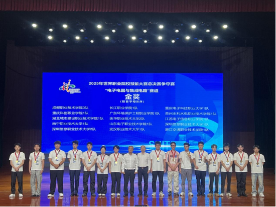 学生获2025年世界职业院校技能大赛总决赛金奖
