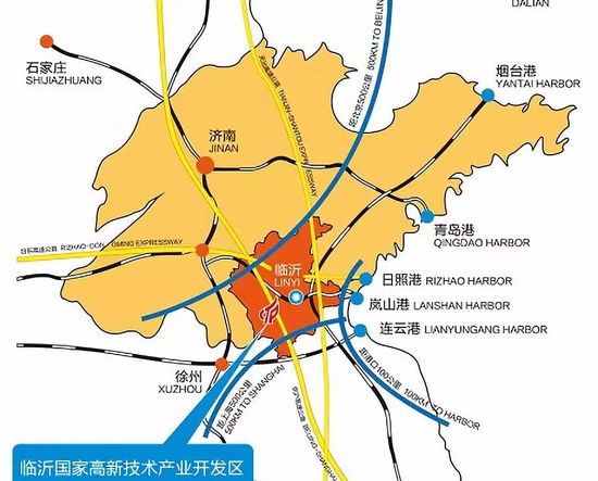 临沂高新技术产业开发区拥有较好的区位优势