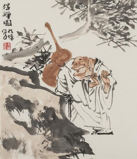 张辉作品《得禅图》