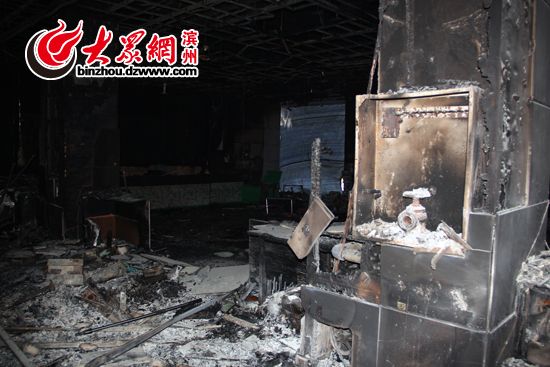 　发生火灾的营业厅内部。　