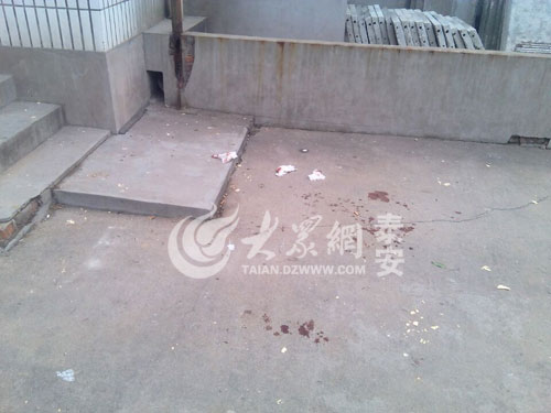 現(xiàn)場(chǎng)留下的斑斑血跡 　　大眾網(wǎng)泰安1月3日訊(記者田陽(yáng))1月2日下午17：20左右，在肥城市邊院鎮(zhèn)，一名6歲左右男孩與一名中年女子從一棟建筑三樓相繼墜落，路人發(fā)現(xiàn)后立即報(bào)警并將兩人緊急送醫(yī)，所幸男孩只是面部輕微傷，女子頭部擦傷及下肢骨折，目前沒有生命危險(xiǎn)。 　　據(jù)警方調(diào)查，墜樓女子姓魏，肥城市邊院鎮(zhèn)大武村人，墜樓男孩為其親生兒子，她先將兒子從三樓拋下，隨后自己跳樓。魏女士說，自己長(zhǎng)期患有失眠抑郁癥感覺十分痛苦，這也讓她對(duì)生活失去了信心，選擇了輕生。另?yè)?jù)同村人透露，魏女士丈夫已病故，撇下了兩個(gè)孩子，目前都還在上學(xué)。 　　當(dāng)日下午，魏女士已被送往上級(jí)醫(yī)院接受進(jìn)一步治療，目前沒有生命危險(xiǎn)，事件正在進(jìn)一步調(diào)查中。