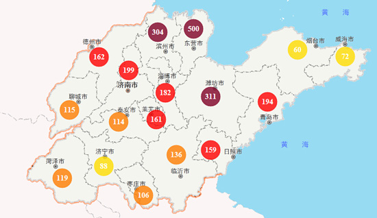 霧霾再襲山東,東營“爆表”