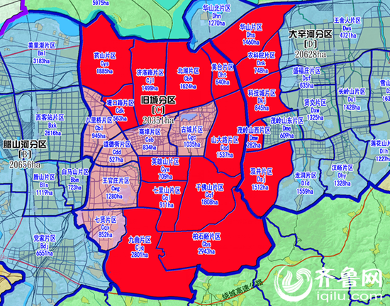 16片区区位图(红色标注)