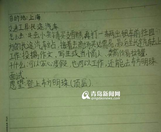 “00后”上海之行計(jì)劃書