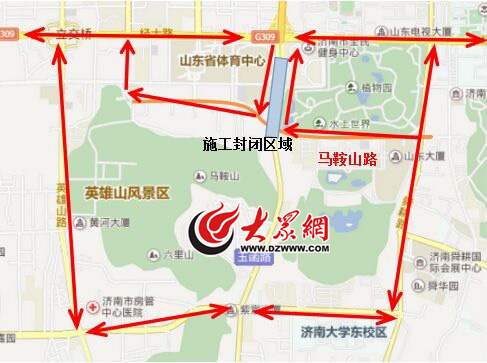 順河高架南延二期施工繞行線路圖