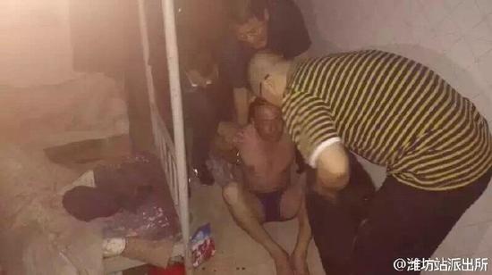 抓獲嫌疑人的現場
