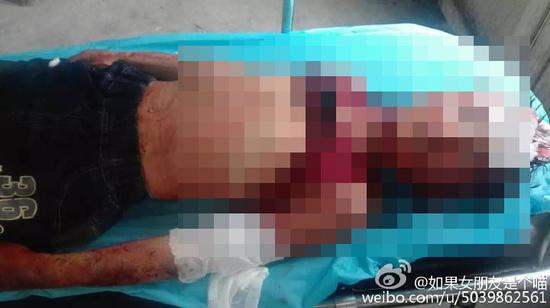 案發現場,死者遺體。圖片來源:網傳圖片