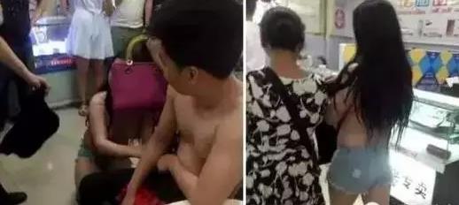 女孩赤裸上身要退貨
