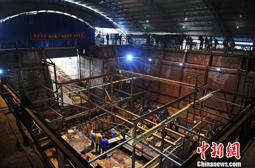 資料圖:南昌西漢海昏侯墓考古發掘現場。 記者 劉占昆 攝資料圖:南昌西漢海昏侯墓考古發掘現場。 記者 劉占昆 攝