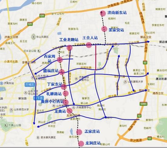 施工期間交通疏散示意圖。