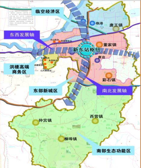 新東站與歷城區(qū)發(fā)展格局。