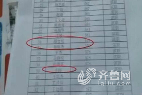 有学生爆料，滨州职业学院共建中心的春季高考辅导班篡改了他们的名字和高考成绩(视频截图)