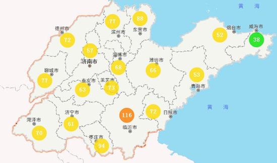 山东省城市环境空气质量状况