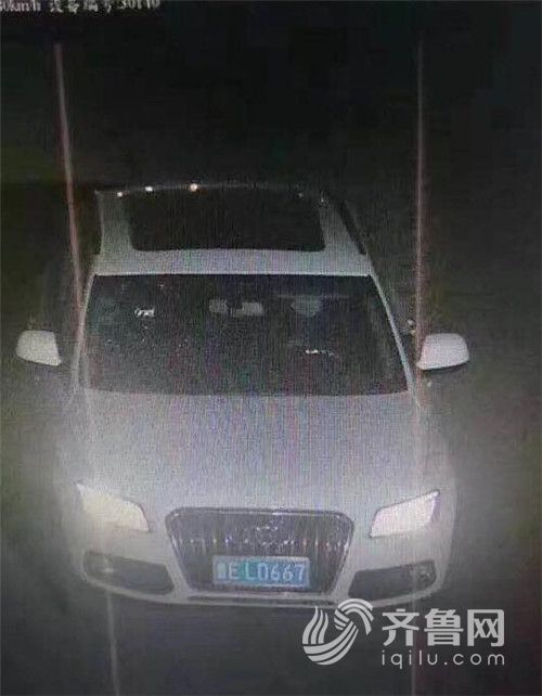 图为岳女士驾驶的奥迪汽车