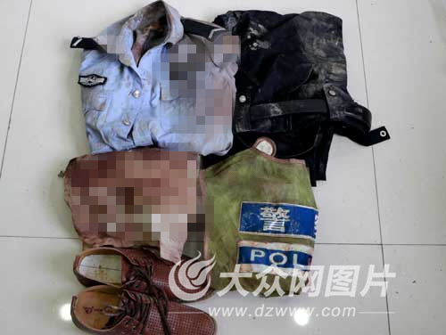 楊皓然犧牲時,制服被鮮血浸透