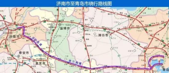 济南至青岛绕行图