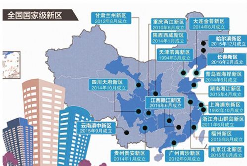 1992年,上海浦東新區(qū)成立。25年來,國務(wù)院共批復(fù)了18個國家級新區(qū)。