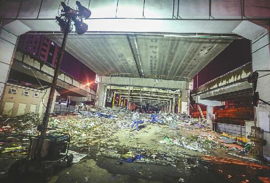 順河高架下三大主體違建已自拆完畢