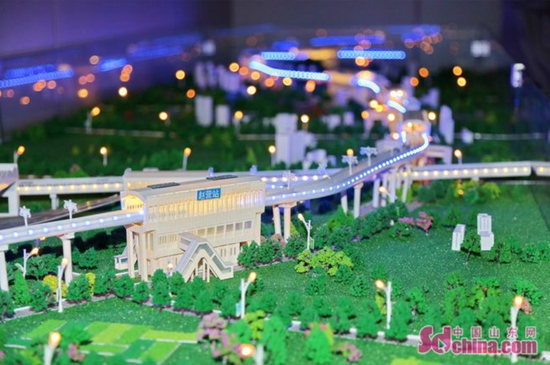 济南R1线轨道交通的设计规划效果。（摄影 毕冉）