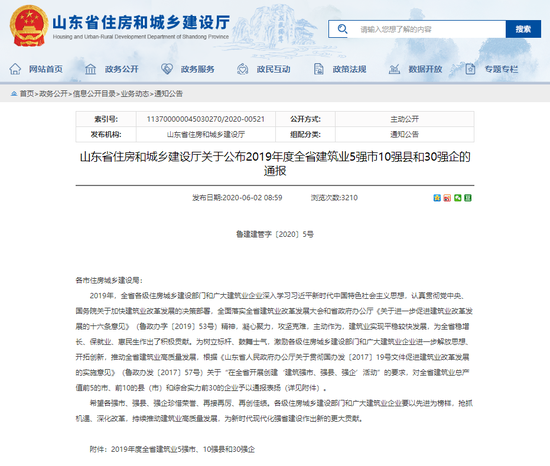 公司连续三年蝉联山东省建筑企业四强！