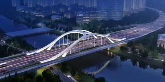 临沂涑河桥效果图