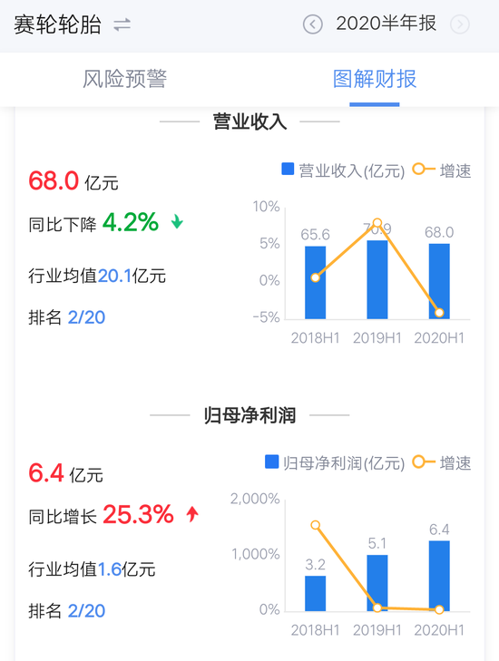 赛轮轮胎2020上半年财报(数据来源/鹰眼系统)