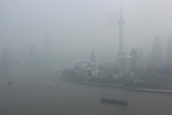 2020年1月14日9时，上海陆家嘴。 本文图片均来自上海市生态环境局官网