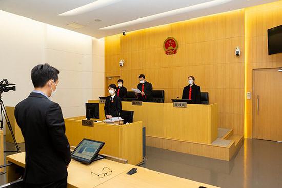 庭审现场。图片来源：上海一中院