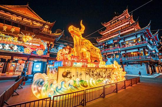 图说:豫园元宵赏灯游园实行封城售票 采访对象供图(下同)