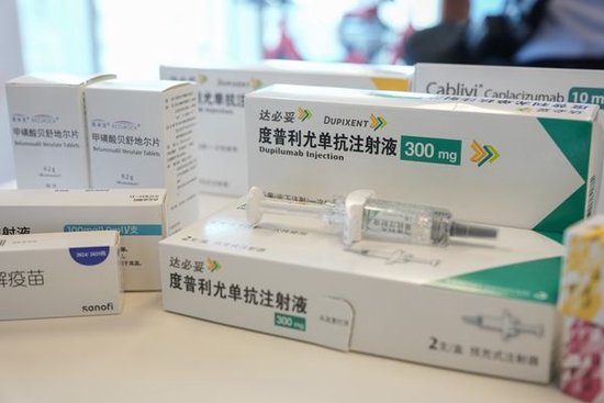图为：赛诺菲的创新产品/新民晚报记者 陈梦泽摄