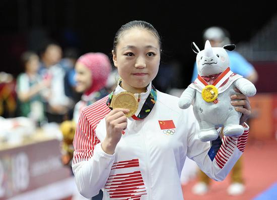 图说:郭梦娇获得亚运会冠军 受访者供图