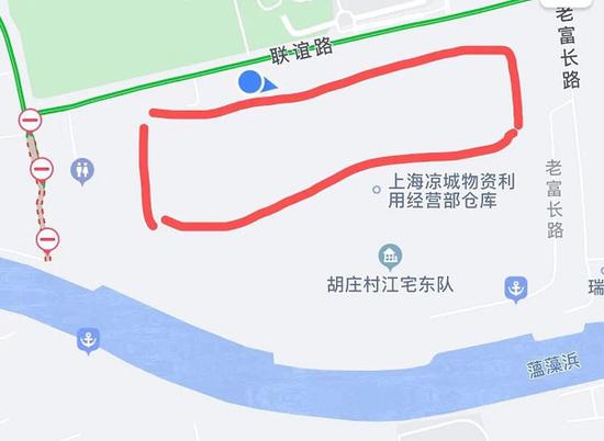 图说：小区所处地无道路显示