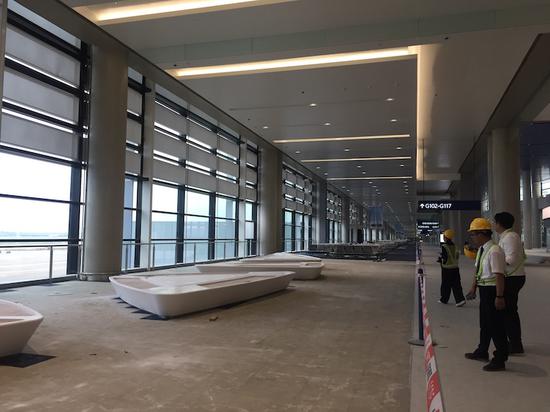 世界最大单体卫星厅竣工 浦东机场卫星厅内部图一览