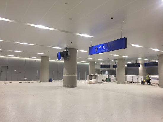 ▲中转大厅的国内中转区域