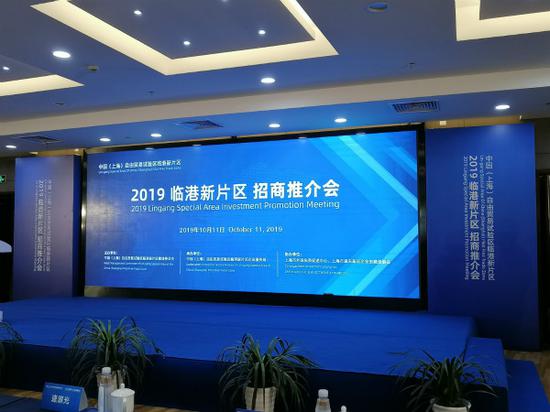 图说:“2019临港新片区招商推介会”11日举行。杨欢 摄
